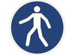 Gebotskennzeichen, Fußgängerweg benutzen, VE 10 Stk, Folie, Ø 200 mm kaiserkraft