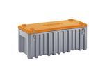 CEMO Universalbox aus Polyethylen, Inhalt 250 l, Traglast 200 kg, grau / orange