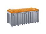 CEMO Universalbox aus Polyethylen, Inhalt 750 l, Traglast 400 kg, grau / orange