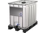 IBC-Container, Schiebehahnventil, Volumen 600 l, natur, auf Kunststoffpalette kaiserkraft