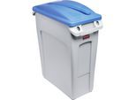 Rubbermaid Wertstoffsammler SLIM JIM®, Volumen 60 l, Einwurfschlitz, grau