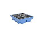 PE-Auffangwanne mit PE-Rost, 4 x 200-l-Fässer, Volumen 410 l kaiserkraft