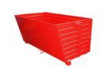 eurokraft pro Späne-Stapelkipper BSS mit Siebblecheinsatz, Volumen 2 m³, feuerrot
