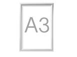Design-Klapprahmen, Aluminiumprofil, silber eloxiert, VE 2 Stk, DIN A3, HxB 451 x 328 mm kaiserkraft