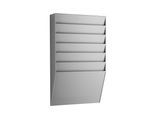 Paperflow Sortiertafel, 1 x 6 Fächer, HxBxT 505 x 311 x 79 mm, alusilber