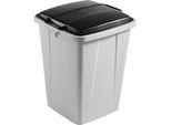 DURABLE Wertstoffbehälter DURABIN®, Volumen 90 l, HxBxT 610 x 520 x 490 mm, grau/schwarz