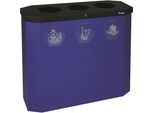 Wertstoffsammler Sixco smart, Volumen 3 x 45 l, ultramarinblau kaiserkraft