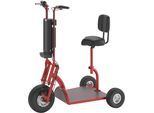 Elektro Transportroller PRO, 800 W, 3 Räder, mit Sitz, rot kaiserkraft