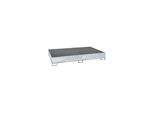 eurokraft pro Stahl-Auffangwanne für Tankcontainer IBC / KTC, LxBxH 2690 x 1650 x 375 mm, Auffangvolumen 1000 l, feuerverzinkt