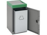 Wertstoffsammler mit Flügeltür, einzeln, Volumen 30 l, Deckelfarbe Grün kaiserkraft