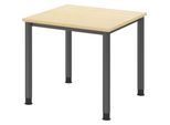 Schreibtisch, HxT 685 - 810 x 800 mm, 4 Rundrohrbeine, Breite 800 mm, graphit / Ahorn kaiserkraft