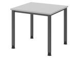 Schreibtisch, HxT 685 - 810 x 800 mm, 4 Rundrohrbeine, Breite 800 mm, graphit / lichtgrau kaiserkraft