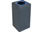 Wertstoffsammler BrickBin, Inhalt 65 l, grau, Deckel blau kaiserkraft