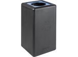 Wertstoffsammler BrickBin, Inhalt 65 l, schwarz, Deckel blau kaiserkraft