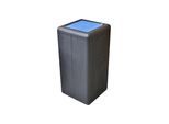 Wertstoffsammler BrickBin mit Deckel, Inhalt 65 l, schwarz/blau kaiserkraft