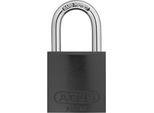 ABUS Vorhängeschloss, Aluminium, 72/40, VE 6 Stk, schwarz