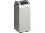 VAR Selbstlöschender Wertstoffsammler, Volumen 60 l, HxBxT 800 x 320 x 320 mm, silber, Klappe anthrazit