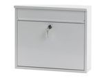 Briefkasten, mit geradem Dach, HxBxT 320 x 360 x 100 mm, Stahlblech, pulverbeschichtet, weiß RAL 9010 kaiserkraft