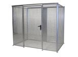 eurokraft pro Gasflaschen-Gittercontainer, ohne Dach, mit Einflügeltor, BxT 2400 x 1500 mm