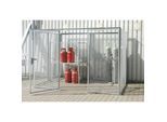 eurokraft pro Gasflaschen-Gittercontainer, ohne Dach, mit Einflügeltor, BxT 3100 x 2100 mm