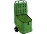 eurokraft basic Streuwagen, ideal für Schüttgut, Inhalt 75 l, grün