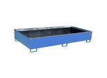 eurokraft pro Regal-Bodenwanne mit PE-Einsatz, 1000 l Auffangvolumen, LxBxH 2665 x 1315 x 440 mm, blau