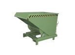eurokraft pro Schwerlast-Kippbehälter, Volumen 0,9 m³, Traglast 4000 kg, grün RAL 6011