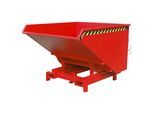 eurokraft pro Schwerlast-Kippbehälter, Volumen 2,1 m³, Traglast 4000 kg, rot RAL 3000