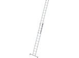 MUNK Anlegeleiter höhenverstellbar, Schiebeleiter, 2-teilig, 2 x 12 Sprossen, mit nivello®-Traverse