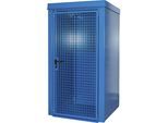eurokraft pro Gasflaschencontainer, feuerbeständig, für 9 Flaschen mit Ø 230 mm, blau