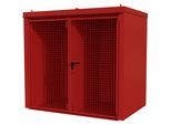 eurokraft pro Gasflaschencontainer mit Trennwand, feuerbeständig, für 45 Flaschen mit Ø 230 mm, rot