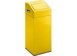 eurokraft pro Wertstoffsammler, selbstlöschend, Volumen 45 l, BxHxT 320 x 790 x 320 mm, verkehrsgelb