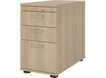 eurokraft pro Standcontainer, 1 Utensilienschub, 2 Materialschübe, 1 Hängeregistratur, Eiche
