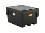 CEMO PE-Auffangwanne für Tankcontainer IBC/KTC, für 1 x IBC/KTC, mit Stahlgitterrost