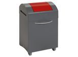Wertstoffsammler, flammverlöschend, BxT 380 x 320 mm, Volumen 45 l, Einwurf feuerrot kaiserkraft