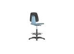 bimos Arbeitsdrehstuhl Labsit Bodengleiter+Fußring Sitzschale blau Integralschaum schw ; Interstuhl (9121-2000-3277)