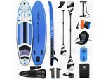 Stand Up Paddle Board "AUKAI Pro" mit Kajak-Sitz und Motor blau