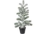 Künstlicher Weihnachtsbaum CREATIV DECO "Weihnachtsdeko, künstlicher Christbaum, Tannenbaum", grün, H:56cm, Kunststoff, Weihnachtsbäume, Kunstweihnachtsbäume, Im Topf; Beschneite Optik