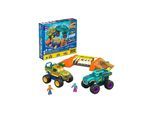 Mattel HKF89 - Hot Wheels - Mega - Monster Trucks - Smash & Crash - Bauset, 332 Teile, Crash Wrex Boneyard Stuntpacours
