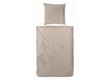 Bettwäsche PRIMERA "Edelflanell-Bettwäsche Smooth", braun, B/L: 135cm x 200cm, 1 Stk., 1 Stk., Edel-Köper-Flanell, B/L: 80cm x 80cm, 2 Stk., Edel-Köper-Flanell, Obermaterial: 100% Baumwolle, Bettwäsche, Bettwäsche, im natürlichen Uni Style