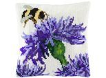 Kreuzstichkissen "Hummel & Blume"