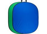 Walimex pro Falthintergrund 150x210cm grün/blau