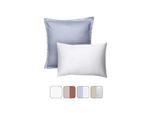 Emma Silken Satin Polsterbezug 80x80cm Terrakotta - Hellgrau