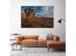 XXL-Wandbild QUEENCE "Akustikbild Landschaft Wüste", farbe bild(er): braun, B:120cm H:80cm T:2,5cm, Polyester, Bilder, Einfache Akustiklösung ohne Baumaßnahme, Schalldämmung, Paneele