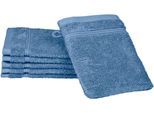 Waschhandschuh ROSS "Rubin", blau (kornblumenblau), B:16cm L:22cm, Baumwolle, Waschlappen, 100% Baumwolle