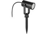 EGLO Stehlampe "NEMA-Z Stehleuchte, Außenleuchte, Spot, Erdspieß, schwarz, ZigBee 3.0", schwarz, Ø 9cm H: 11,5cm, 1 Stk., Leuchten, App / Sprachsteuerung Alexa, ‎‎‎‎‎‎‎125x115x90cm, exkl. Fernbedienung, Stehlampe