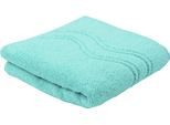 Duschtuch ROSS "Cashmere feeling", blau (bleached aqua), B:75cm L:140cm, Frottier, Baumwolle, Handtücher, 100% Baumwolle, mit Wellen-Bordüre, große Farbauswahl