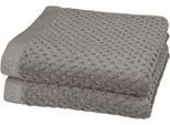 Handtücher ROSS "Harmony", grau (flanell), B:50cm L:100cm, Frottier, Baumwolle, Handtücher, 100 % Baumwolle, Hoch Tief Struktur, viele Farben