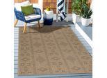 Outdoorteppich AYYILDIZ TEPPICHE "DHAKA 8711", schwarz, B:200cm H:5mm L:290cm, Polypropylen, Teppiche, Outdoorteppich, Läufer / Pflegeleicht / Strapazierfähig / In- und Outdoor geeignet