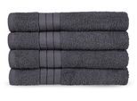 Handtücher GOOD MORNING "Uni Good Morning", grau (anthrazit), B:50cm L:100cm, Frottier, Obermaterial: 100% Baumwolle, Handtücher, Baumwolle, Walkfrottee, Bordüre, 500 GSM, Einfarbig, ohne Aufhängung